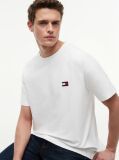Alb Tricou Din Jersey Lejer Cu Maneci Raglan Si Imprimeu Cu Steag  Barbati