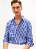 Multi Camasa TH Flex Din Poplin Cu Model In Carouri Si Croiala Regular  Barbati