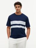 Blue Tricou Lejer Cu Logo Si Blocuri De Culoare  Barbati