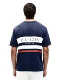 Blue Tricou Lejer Cu Logo Si Blocuri De Culoare  Barbati