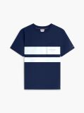 Blue Tricou Lejer Cu Logo Si Blocuri De Culoare  Barbati