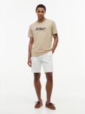 Bej Tricou Cu Imprimeu Grafic Si Logo  Barbati