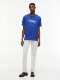 Blue Tricou Cu Imprimeu Grafic Si Logo  Barbati