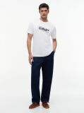 Alb Tricou Cu Imprimeu Grafic Si Logo  Barbati
