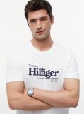 Alb Tricou Cu Imprimeu Grafic Si Logo  Barbati