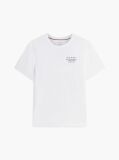 Alb Tricou Din Jersey Cu Imprimeu Grafic Pe Spate Cu Steag Ondulat  Barbati