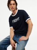 Blue Tommy Hilfiger x FRGMT Ringer T-Shirt Cu Croiala Regular  Barbati