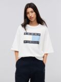Bej Tommy Hilfiger x FRGMT T-Shirt Din jerseu Cu Croiala Lejera  Barbati