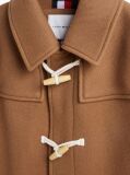 Brown Pure Wool Relaxed Duffel Coat  Men