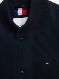 Blue Global Stripe Padded Relaxed Bomber Jacket  Men