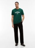 Verde T-Shirt Din Jerseu Cu Logo Si Guler Rotund  Barbati