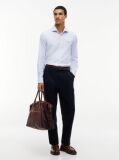 Blue Camasa Oxford Cu Croiala Slim Si Dungi  Barbati