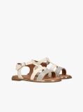 White Glitter Flat Sandals  Girls