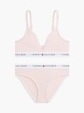 Roz Set De Cadou Cu Bralet Triunghi Si Chiloti  Fete