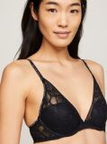 Negru Sutien Premium Cu Dantela Florala  Femei