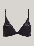 Negru Sutien Premium Cu Dantela Florala  Femei
