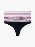 Multi 3-Pack Chiloti Tanga Cu Logo Pe Talie  Femei