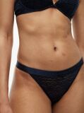 Blue Thong Leopard Cu Dantela  Femei