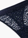 Blue Thong Leopard Cu Dantela  Femei