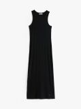 Negru Rochie Midi Bodycon Tricotata  Femei