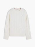 White Pure Wool Cable Knit Jumper  Women