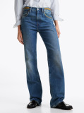 Blue Jeansi Bootcut Relaxati Cu Talie Inalta  Femei