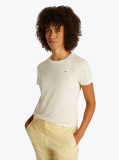 Bej Tricou Cu Croiala Regular  Femei