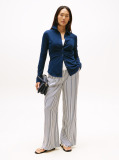 Multi Pantaloni Cu Picior Larg Din Twill  Femei