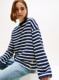 Multi Bluza Cu Nasturi Si Dungi  Femei