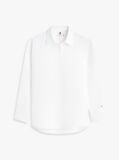 Alb Camasa Oversized Cu Logo Brodat  Femei