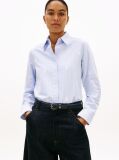 Blue Camasa Oxford Cu Croiala Relaxata Si Broderie TH Crest  Femei