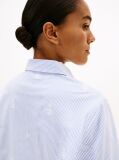 Blue Camasa Oxford Cu Croiala Relaxata Si Broderie TH Crest  Femei