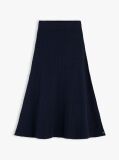 Blue Fusta Midi Lejera In Forma De A Cu Model Tricotat Cable Knit  Femei