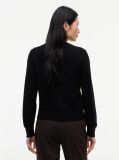 Black Pure Wool Gold-Tone Button Cardigan  Women