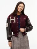 Multi Jacheta Varsity Din Piele Cu Amestec De Lana Manteco  Femei