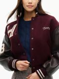 Multi Jacheta Varsity Din Piele Cu Amestec De Lana Manteco  Femei