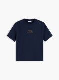 Blue Logo Embroidery Crew Neck T-Shirt  Women