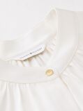 Beige Festive Regular Fit Satin Blouse  Women