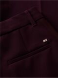 Red Straight Wide Leg Tuxedo Trousers  Women