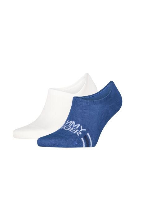 Blue 2-Pack Sosete Cu Logo Si Dungi  Barbati