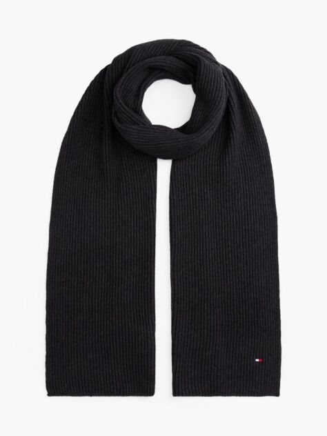 Gri Esarfa Din Casmir Cu Steag Brodat Hilfiger  Barbati