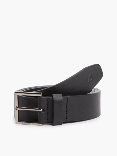 Negru Curea Casual Din Piele Cu Logo  Barbati