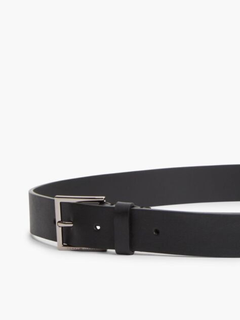 Negru Curea Casual Din Piele Cu Logo  Barbati