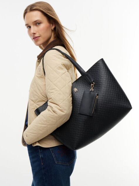 Negru Geanta Tote Cu Portofel Hilfiger Icon  Femei