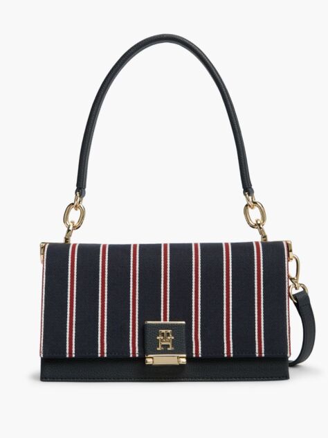 Blue Geanta De Umar Crossbody Cu Dunga Global  Femei