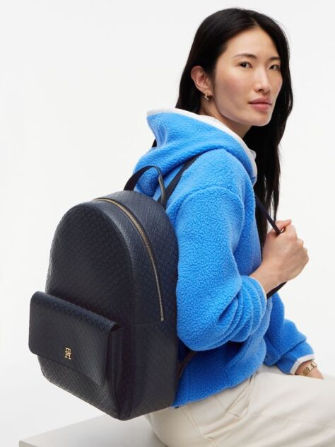 Blue Rucsac Dome Hilfiger Icon Cu Monograma TH  Femei