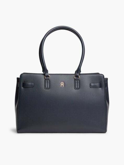 Blue Geanta Tote Cu Monograma TH  Femei