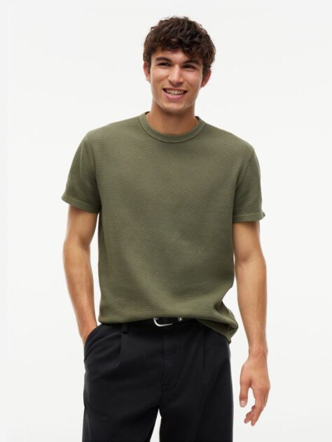 Verde T-Shirt Tricotat Ottoman   Barbati