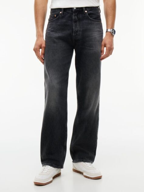 Denim Blugi Otis Negri Faded Cu Croiala Dreapta  Barbati