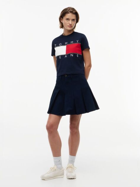 Blue Tricou Tommy Flag  Femei